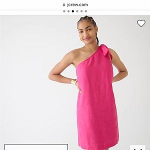 J Crew womens size large pink linen dress